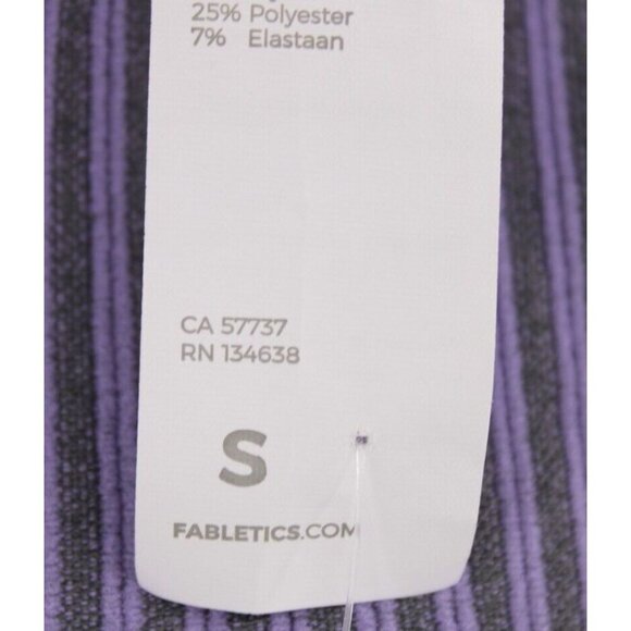 Fabletics High-Waisted Seamless Rib Leggings Iron Gray Lazy Iris Purple Sz S NEW - Picture 11 of 13